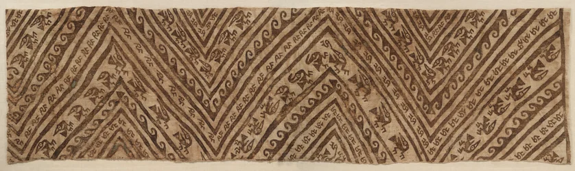 Beschilderde Wikkel voor Mummie, ca. 1100-1400 n.Chr.
