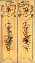 Geschilderde decoratie in het Nieuwe Paleis, Potsdam, Duitsland