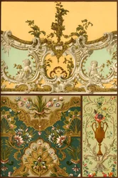 Schilderij, lederen wandtapijt, stucornamenten, Frankrijk en Duitsland, 17e en 18e eeuw, 1898