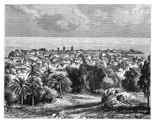 Panama-Stad vanaf Mount Ancon, ca. 1890