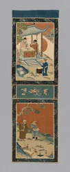 Paneel voor een scherm, China, Qing-dynastie 1644-1911, 1875-1900