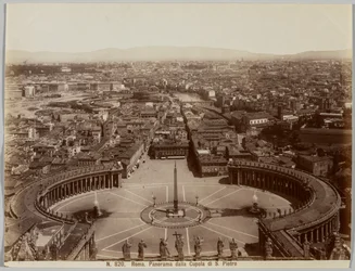 Panorama vanaf de Koepel van S. Pietro, Rome, ca. 1860s
