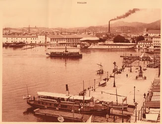 Panorama van de kades in Toulon