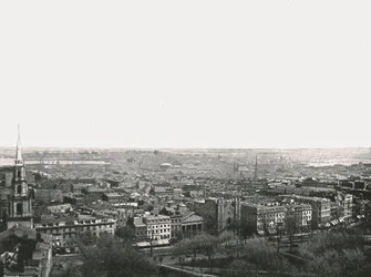 Panorama van de stad Boston, VS, 1895