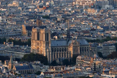 Parijs stad, Notre-Dame de Paris kathedraal, Parijs, Frankrijk
