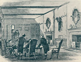 Salon van de Drie Kronen Herberg, Lichfield, 1907