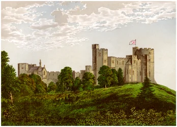 Peckforton Castle, Cheshire, huis van Baron Tollemache, ca. 1880