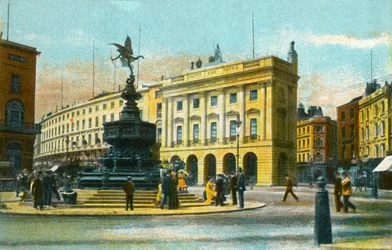 Piccadilly Circus, Londen, ca. 1910