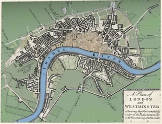 Plan van Londen en Westminster, 1749 1903