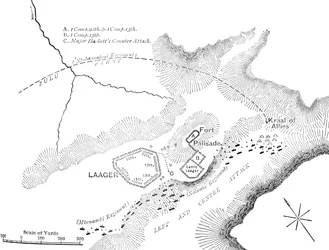 Plan van de Slag bij Kambula, 29 maart 1879, ca. 1880