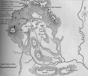 Plan van de slag bij Laings Nek 28 januari 1881, ca. 1880s