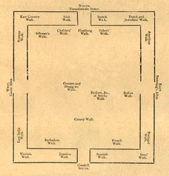 Plan van de Beurs in 1837, 1897