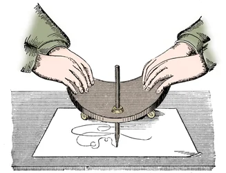 Planchette of Ouija-bord, 1885