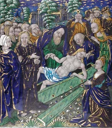 Plaquette met de Opwekking van Lazarus, Frans
