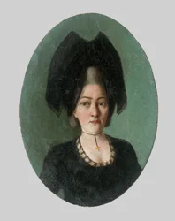 Portret van een vrouw in het zwart