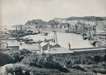 Portmadoc - De haven en de stad, 1895