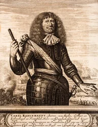 Portret van Carl von Rabenhaupt 1602-1675 uit: Schauplatz des Krieges