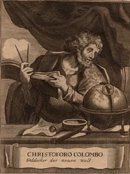 Portret van Christoffel Columbus