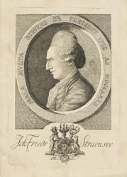 Portret van Graaf Johann Friedrich Struensee, 1737-1772, 1773