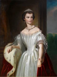 Portret van Elisabeth van Beieren, 1854