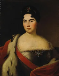 Portret van keizerin Catharina I. 1684-1727, eerste derde van de 18e eeuw