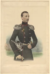 Portret van Groothertog Nikolai Nikolayevich van Rusland 1831-1891, 1860