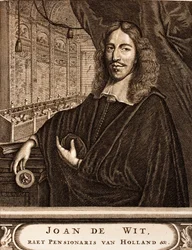 Portret van Johan de Witt 1625-1672 uit: Schauplatz des Krieges, 1675