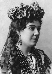 Portret van Nadezhda Ivanovna Zabela-Vrubel 1868-1913