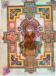 Portret van Sint Jan uit het Boek van Kells, ca. 800