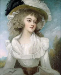 Portret van Sarah Tickell, echtgenote van de toneelschrijver en satiricus Richard Tickell, ca. 1790