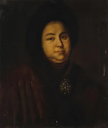 Portret van tsarina Evdokiya Feodorovna Lopukhina 1669-1731, de vrouw van tsaar Peter I van Rusland