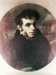Portret van Vasily Zhukovsky, dichter en vriend van Alexander Pushkin, schilderij door O. Kiprensky