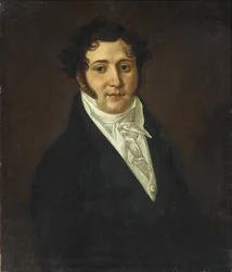 Portret van Yuri Petrovich Lermontov 1787-1831, eerste kwart van de 19e eeuw