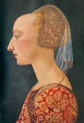Portret van een dame in rood, 1460-1470, 1934