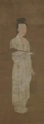 Portret van een vrouw in het wit: Lu Meiniang