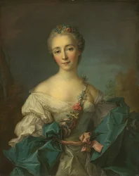 Portret van een jonge vrouw, 1750-1760