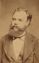 Portret van de componist Antonin Dvorak, ca. 1880