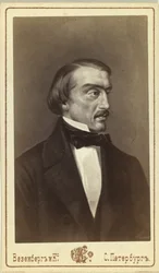 Portret van de literatuurcriticus en filosoof Vissarion G. Belinsky 1811-1848