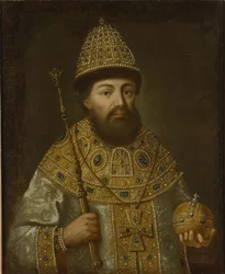 Portret van de Tsaar Alexis I Mikhailovich van Rusland 1629-1676, ca. 1675