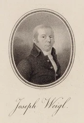 Portret van de cellist Joseph Franz Weigl 1740-1820, ca. 1785