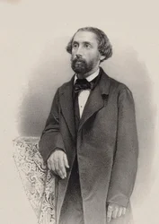 Portret van de pianist en componist Julius Schulhoff 1825-1898, 1860