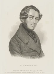 Portret van de pianist en componist Sigismund Thalberg 1812-1871, ca. 1850