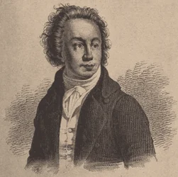 Portret van de dichter Ivan S. Barkov 1732-1768, 19e eeuw