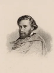 Portret van de violist en componist Anton Wallerstein 1813-1892
