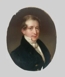 Portret van een man in blauwe jas