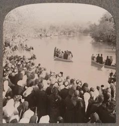 Priesters zegenen de Jordaan, ca. 1900