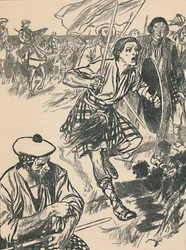 Prins Charlie bij de Slag om Culloden, c1907