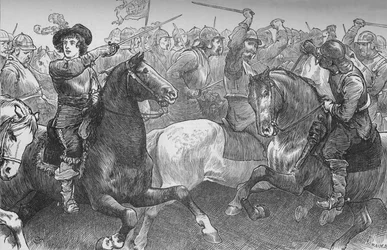Prins Rupert bij Edgehill, 23 oktober 1642, ca. 1880