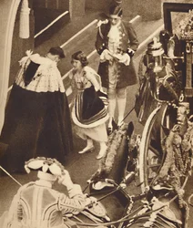 Prinses Elizabeth beheert de trein, 12 mei 1937