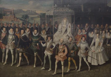 Processieportret van Koningin Elizabeth